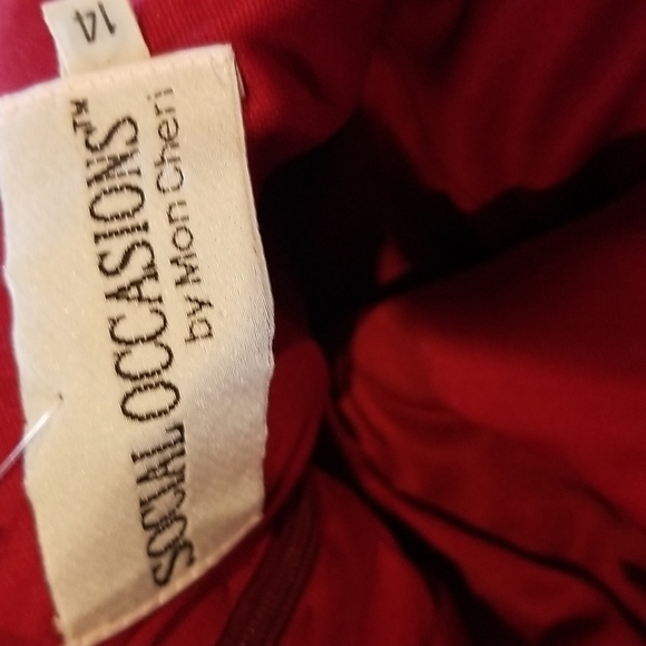 Special Occasions Moni Cheri Size 14 Red Cocktail Dress - Picture 5 of 6